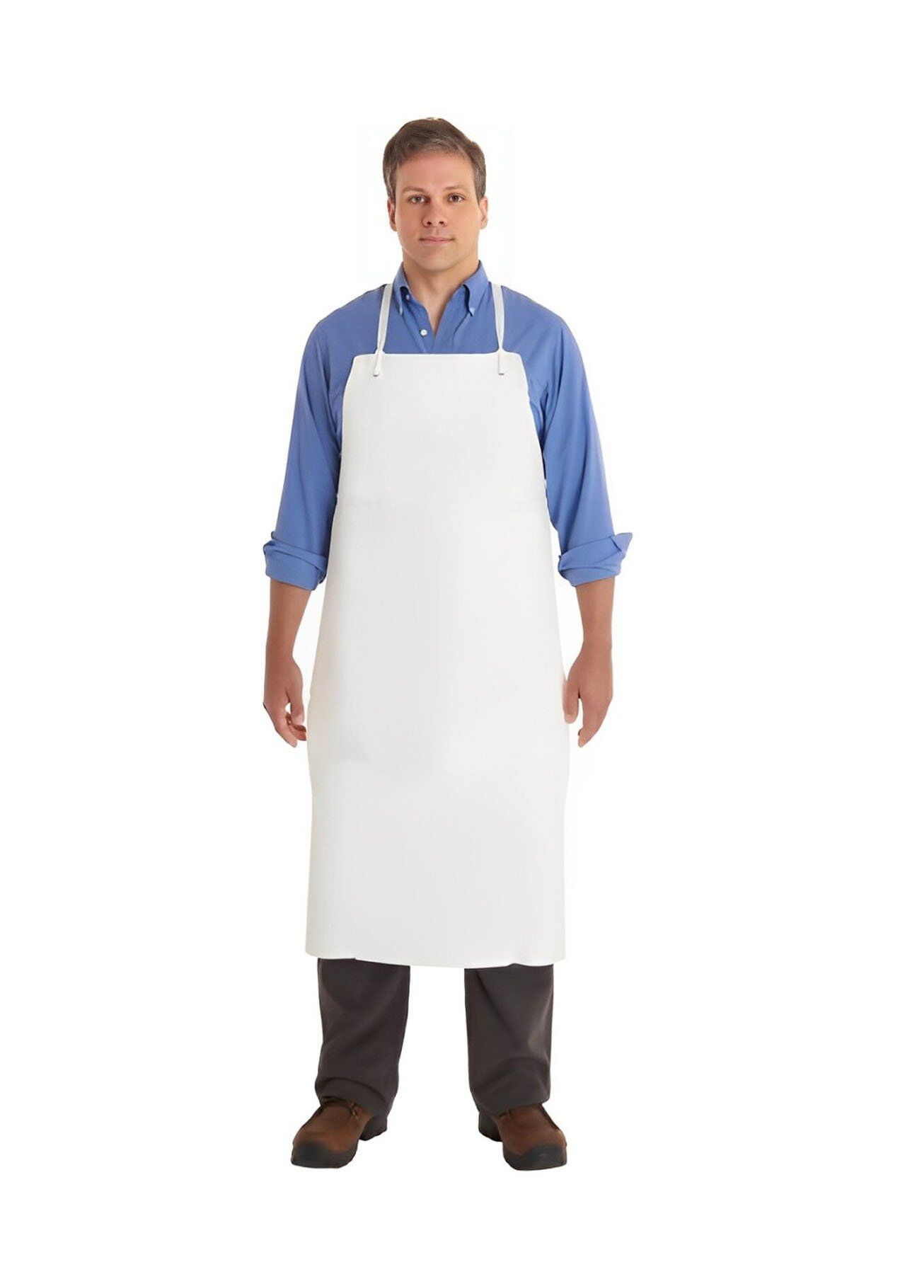 Ansell AlphaTec® 56-101: Heavy-Duty PVC Apron for Chemical & Abrasion Protection 1 ANSELL APRON WHITE 56-101