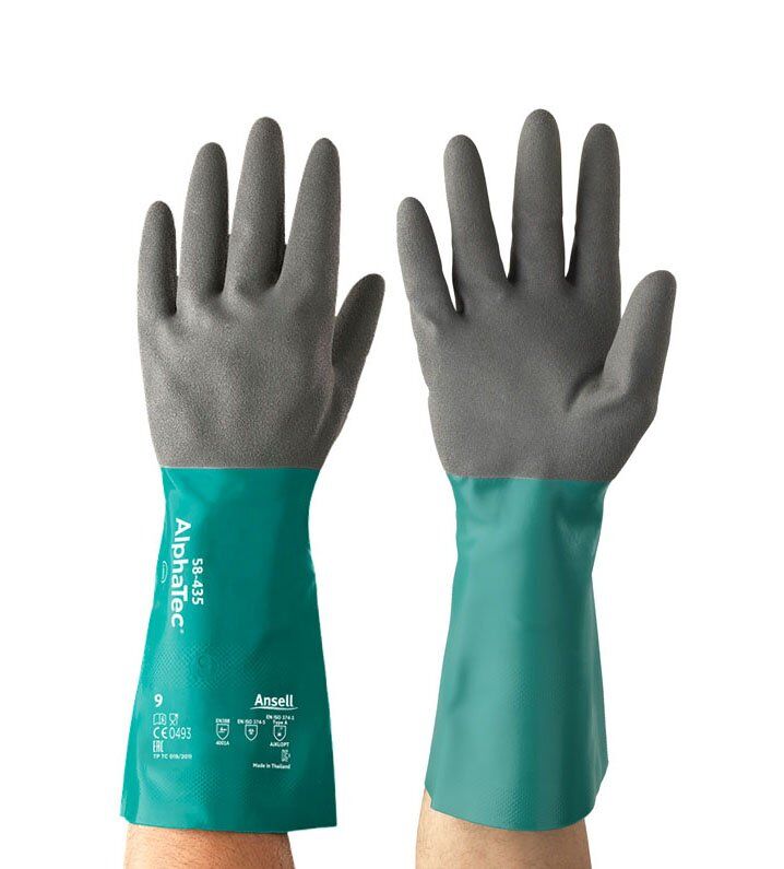 Ansell AlphaTec 58-435: Heavy-Duty Nitrile Gloves with Superior Grip & Chemical Resistance 1 ANSELL AlphaTec 58-435