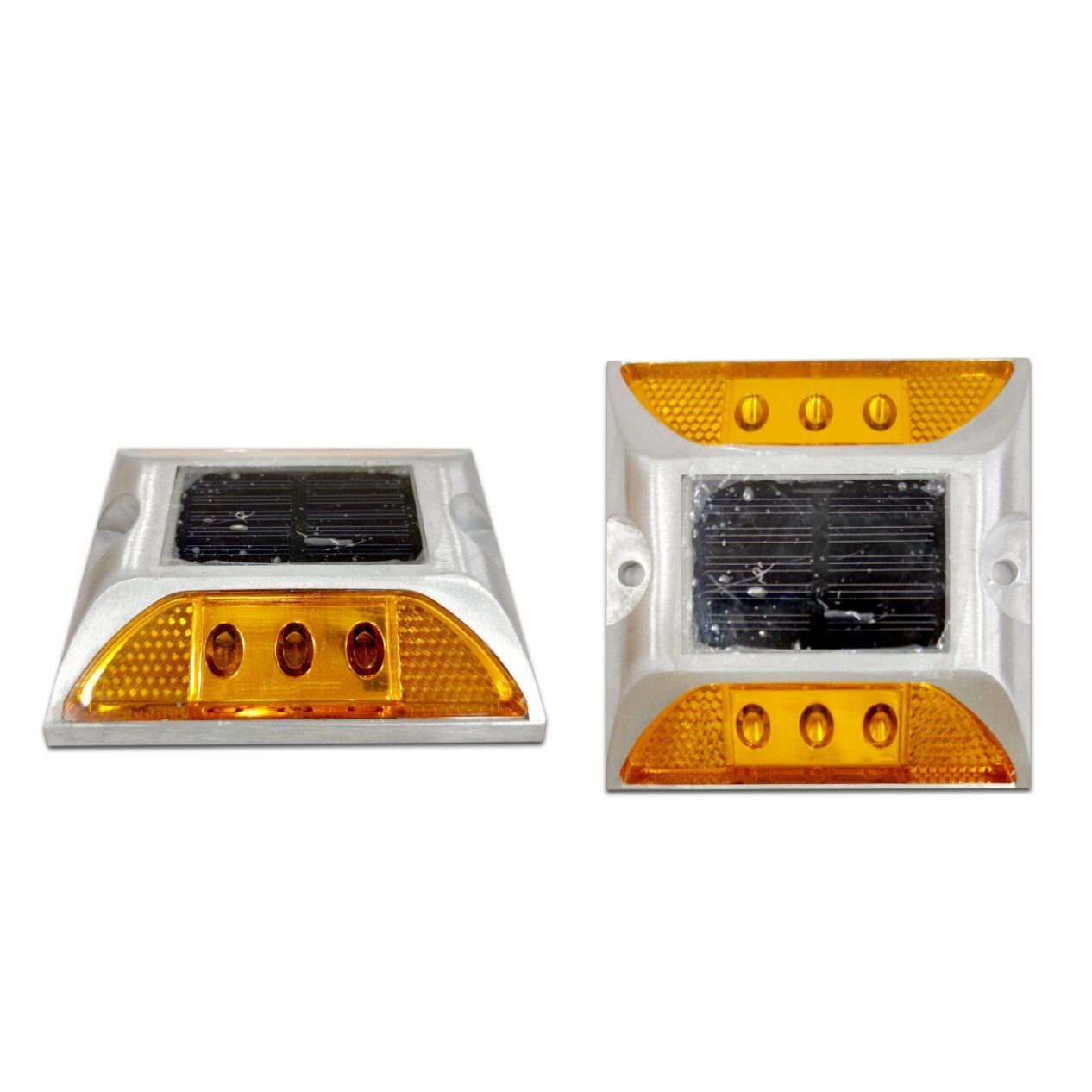Road Stud - LED Solar Road Stud Light Marker Lighting Security Warning Lamp with 6 LED 1 road stud yellow