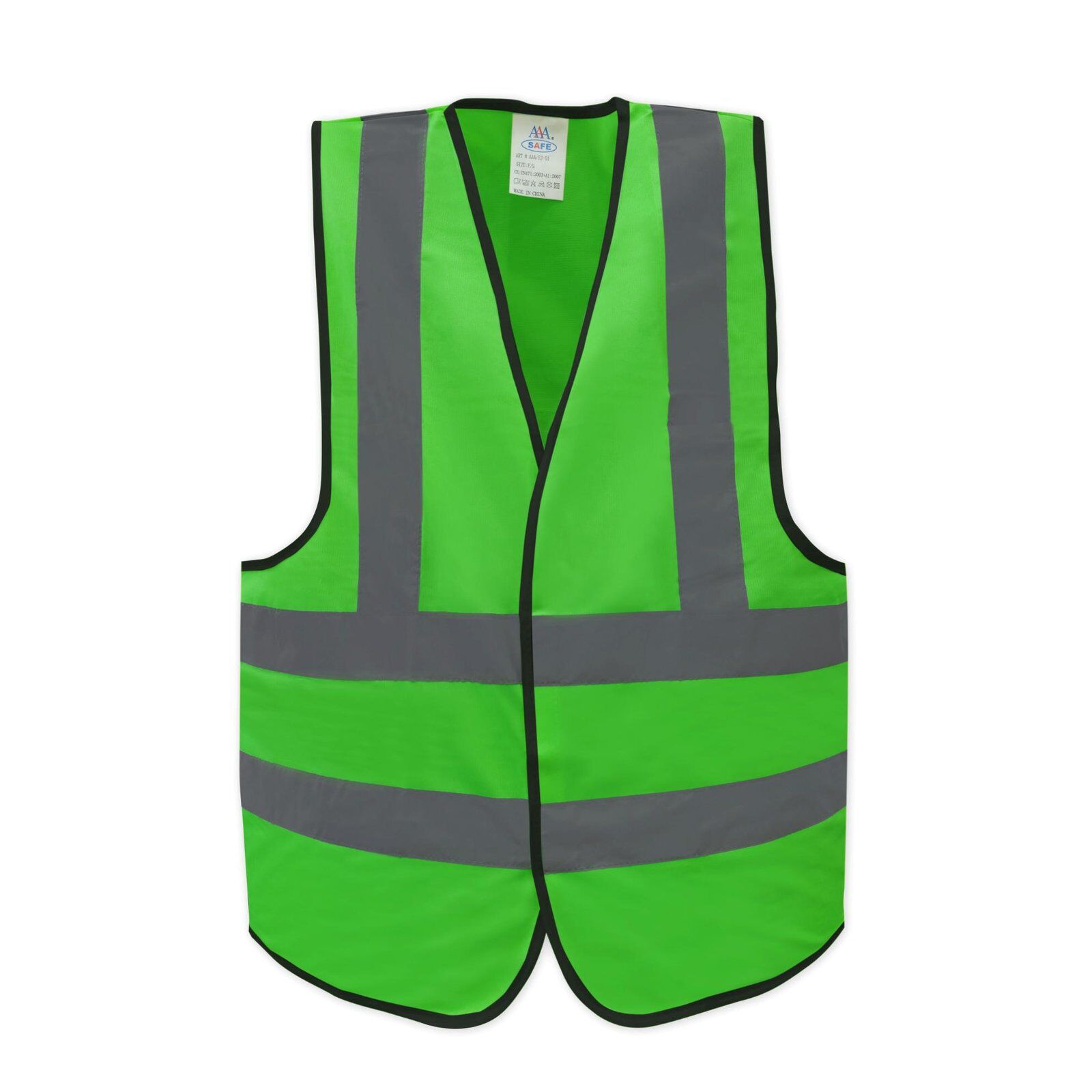 AAA Safety Jacket SJ-51 (120 GSM) - High-Visibility, Comfortable, Good Quality, Breathable and Lightweight 7 SJ-51 D.Green