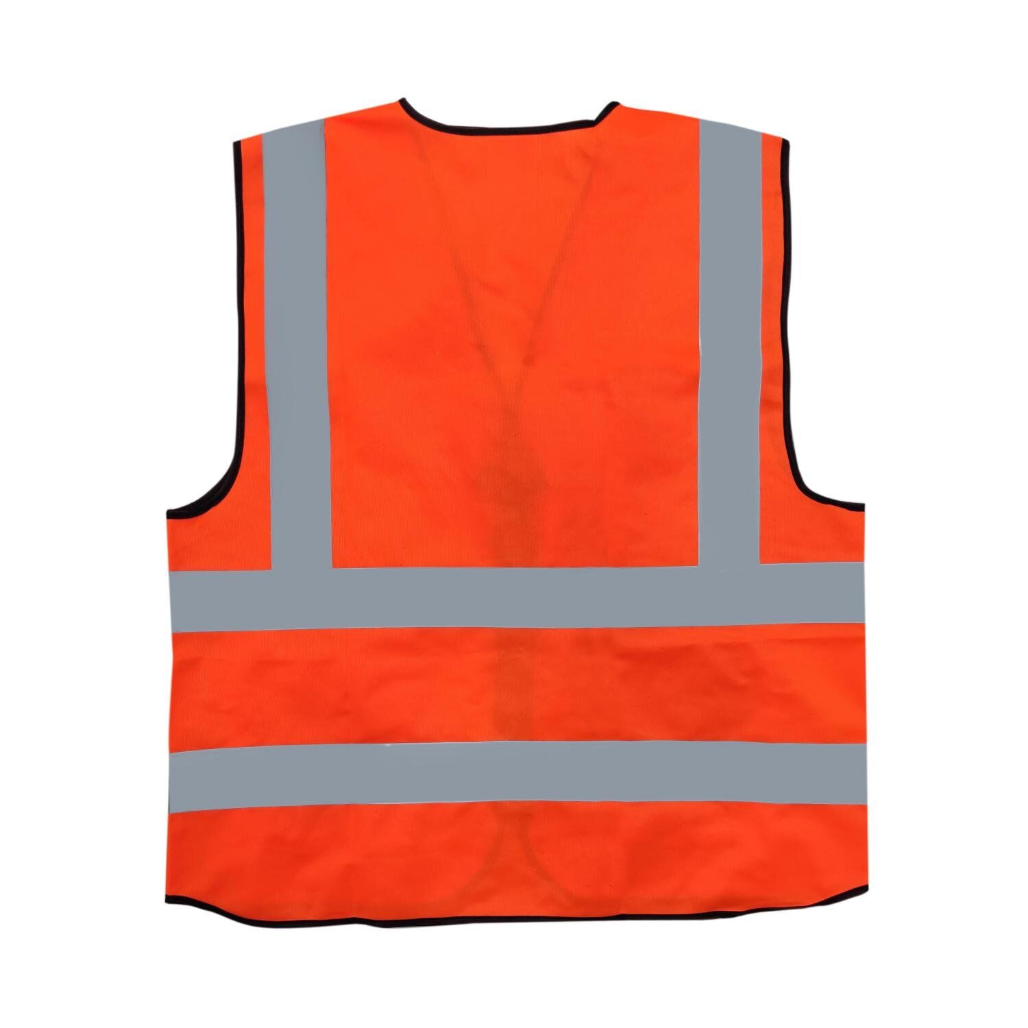 AAA SAFE SAFETY JACKET AAA/SJ-75 - High visibility reflective tape with zipper, Velcro flaps 2 strips, Quality Black Pippin 2 SAFE SAFETY JACKET AAA/SJ-75