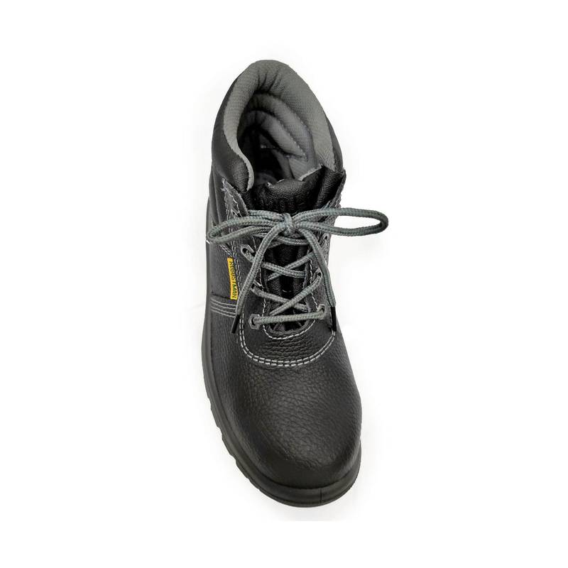 Robustman Safety Shoes High H/A-S3 - High Ankle Shoes, Buffalo Leather, Black Air Mesh, Steel Toecap & Midsole Rope Laced 4 ROBUSTMAN SAFETY SHOES HIGH