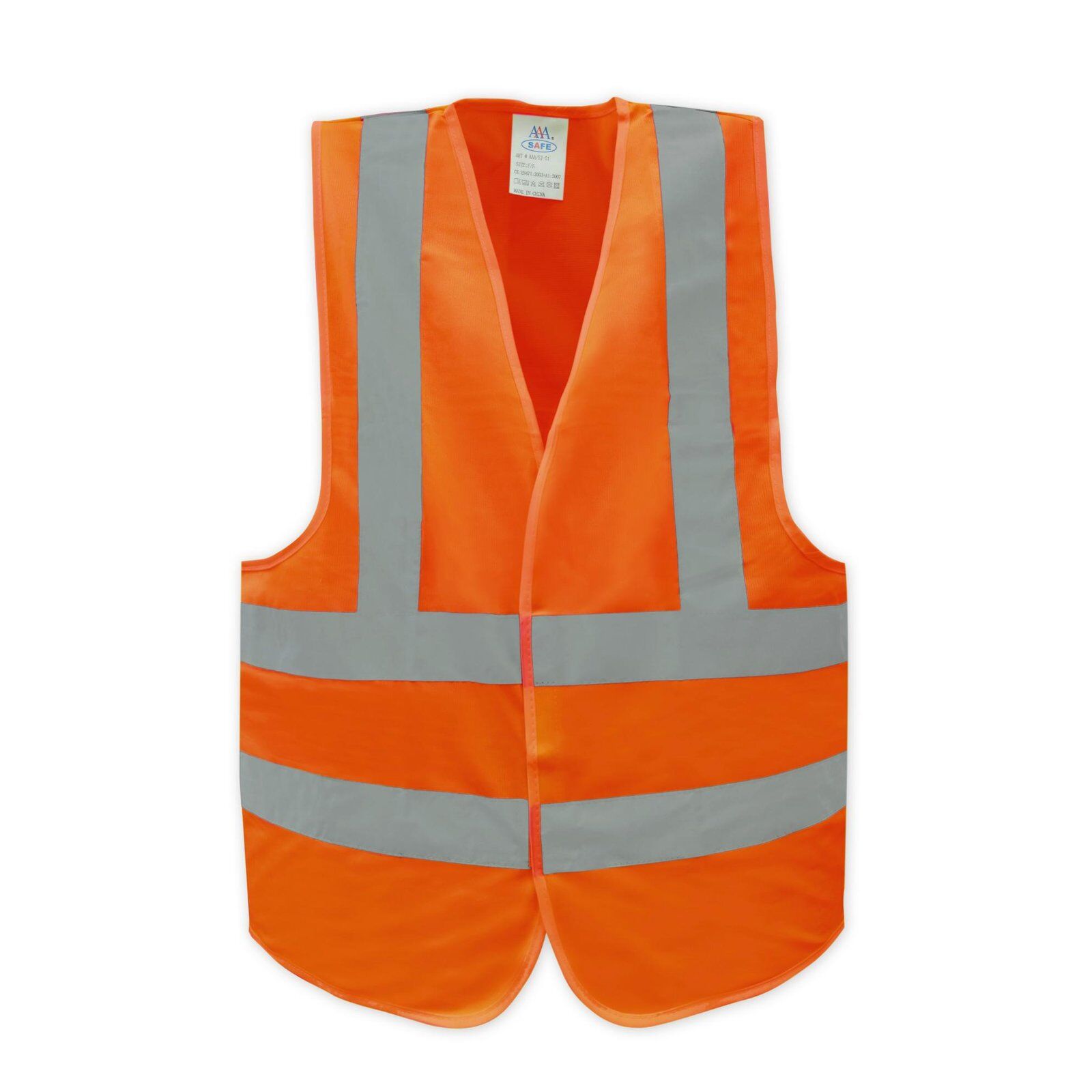 AAA Safety Jacket SJ-51 (120 GSM) - High-Visibility, Comfortable, Good Quality, Breathable and Lightweight 4 SJ-51 Orange