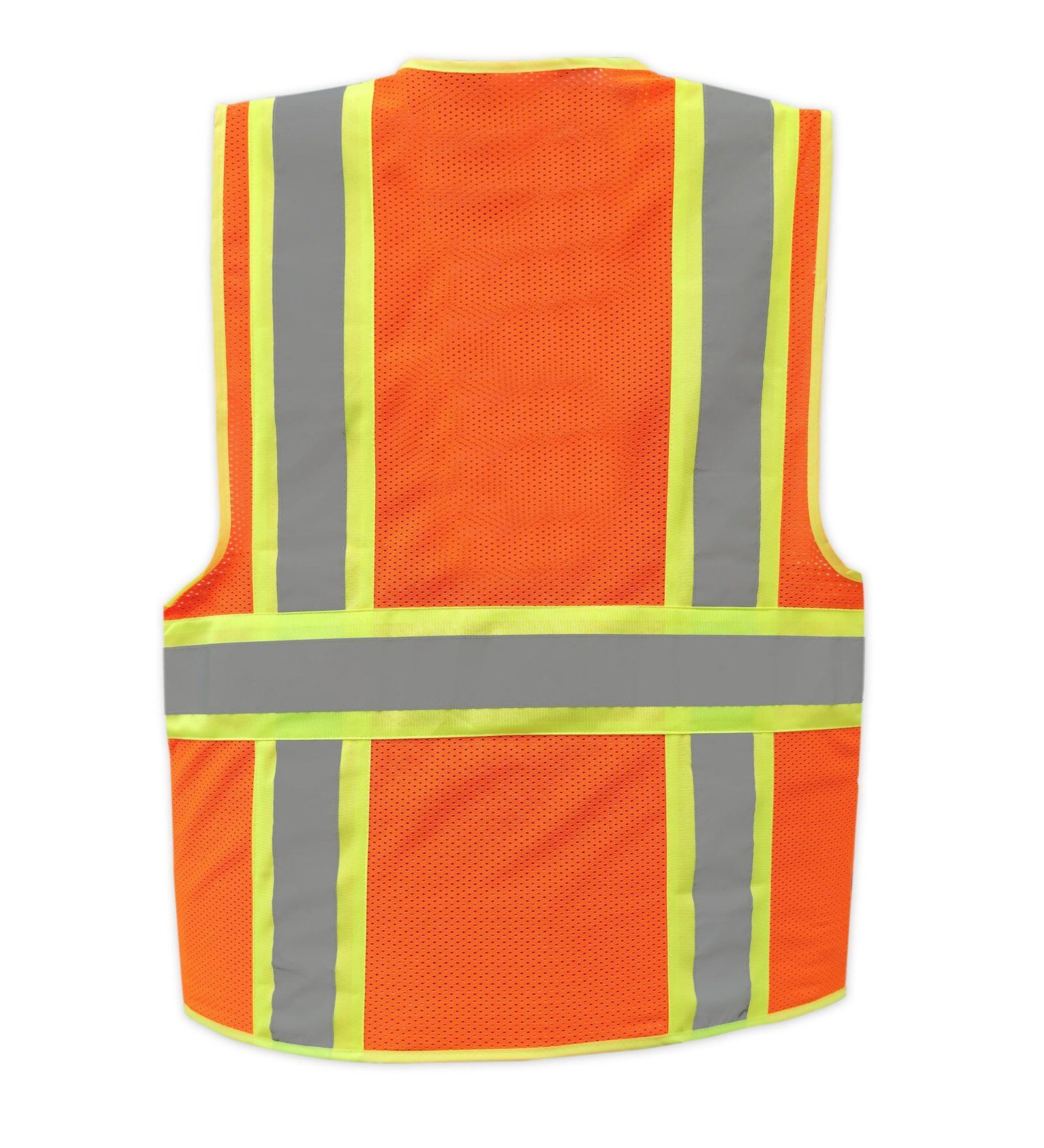 AAA SAFE SAFETY JACKET AAA/SJ-71 - 120 GSM Polyester knitted fabric front + mesh back, high viibility reflective tape with zipper, chest pockets, patch pockets with Velcro flaps 2 AAA SAFE SAFETY JACKET AAA/SJ-71 - 120 GSM Polyester knitted fabric front + mesh back, high viibility reflective tape with zipper, chest pockets, patch pockets with Velcro flaps - Image 2