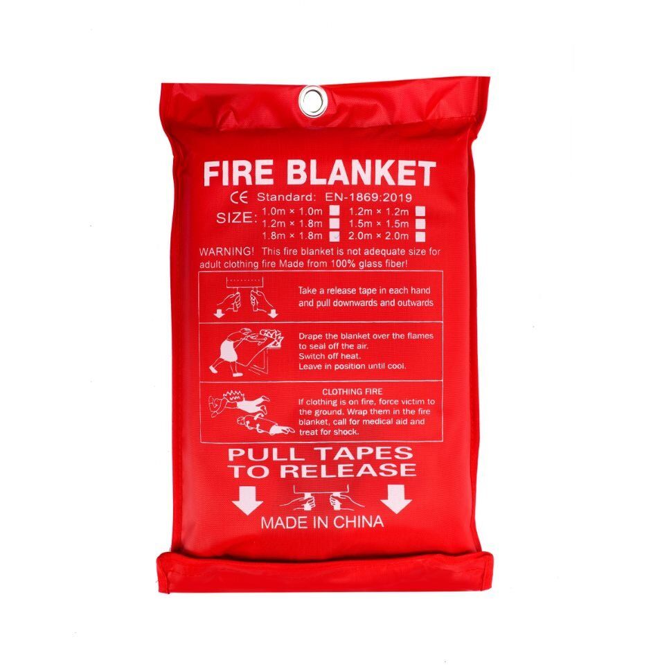 Fire Blanket Fiberglass - Fire Emergency Blanket - Suppression Blanket - Flame Retardant Blanket - Emergency Survival Safety Cover for Kitchen, Home, House, Car, Office, Warehouse 1 Fire Blanket Fiberglass - Fire Emergency Blanket - Suppression Blanket - Flame Retardant Blanket - Emergency Survival Safety Cover for Kitchen, Home, House, Car, Office, Warehouse