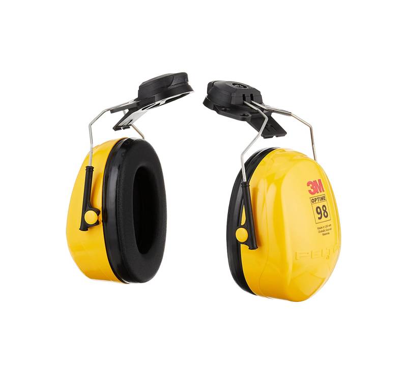 3M Peltor Optime 98 Cap-Mount Earmuffs: Reliable Hearing Protection, Secure Fit 1 3M™ Peltor™ Optime™ 98 H9P3E, Cap-Mount Earmuffs