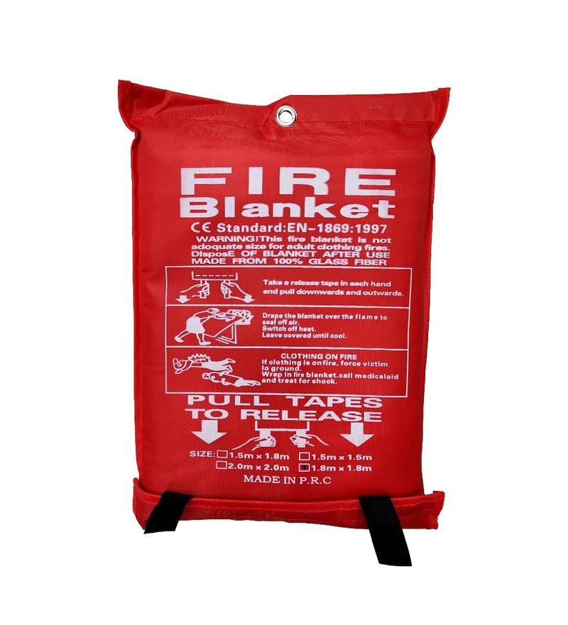 Fire Blanket Fiberglass - Fire Emergency Blanket - Suppression Blanket - Flame Retardant Blanket - Emergency Survival Safety Cover for Kitchen, Home, House, Car, Office, Warehouse 5 Fire Blanket fiberglass