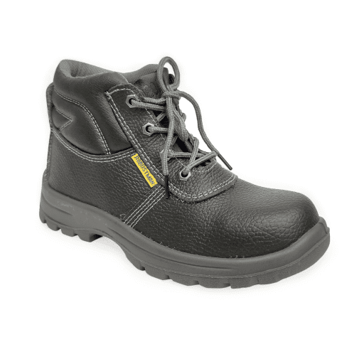 Robustman Safety Shoes High H/A-S3 - High Ankle Shoes, Buffalo Leather, Black Air Mesh, Steel Toecap & Midsole Rope Laced 1 ROBUSTMAN SAFETY SHOES HIGH