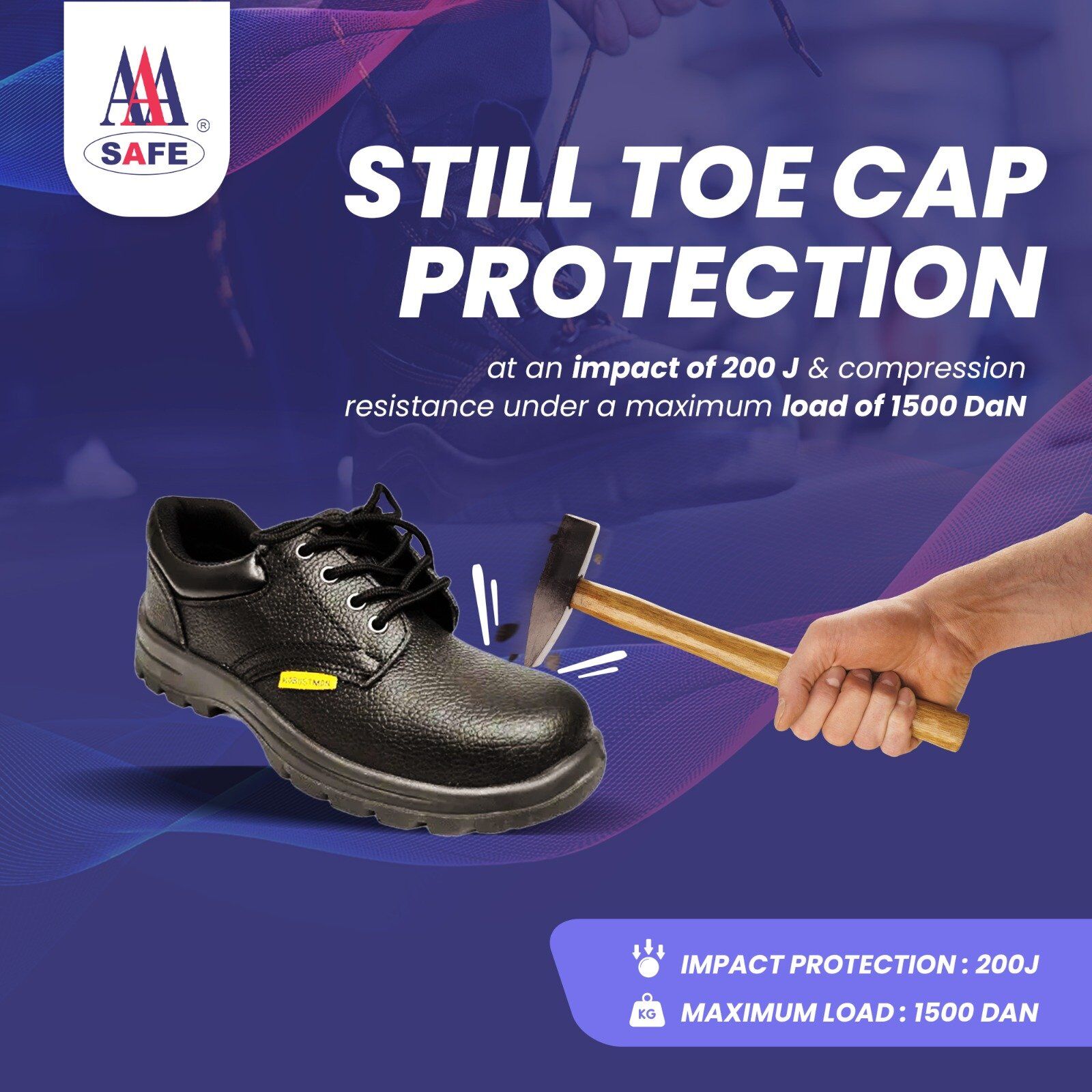 Robustman Safety Shoes Executive AAA - L/A-S3 - Low Ankle Shoes, Buffalo Leather, Steel Toecap & Midsole Rope Laced 2 Robustman Safety Shoes Executive AAA - L/A-S3 - Low Ankle Shoes, Buffalo Leather, Steel Toecap & Midsole Rope Laced - Image 2