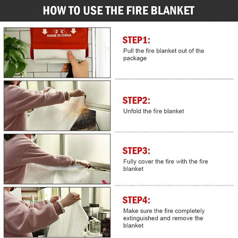 Fire Blanket Fiberglass - Fire Emergency Blanket - Suppression Blanket - Flame Retardant Blanket - Emergency Survival Safety Cover for Kitchen, Home, House, Car, Office, Warehouse 8 Fire Blanket Fiberglass - Fire Emergency Blanket - Suppression Blanket - Flame Retardant Blanket - Emergency Survival Safety Cover for Kitchen, Home, House, Car, Office, Warehouse - Image 8
