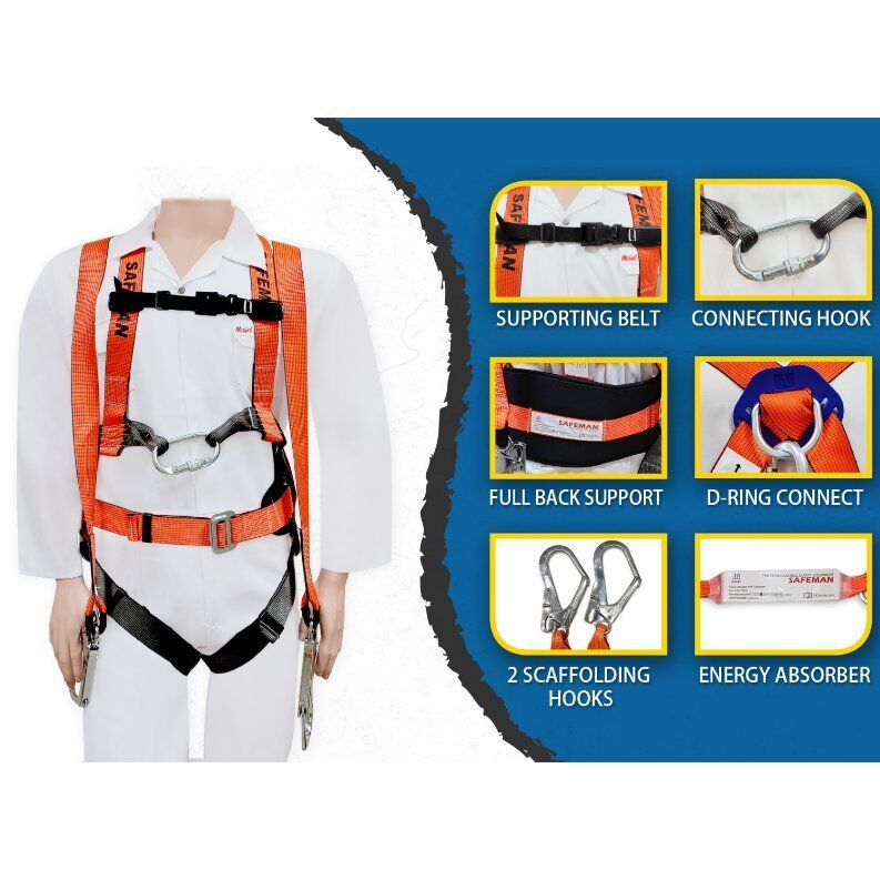 Safeman SBLT-53: Full Body Safety Harness for Maximum Protection at Heights 2 Safeman SBLT-53: Full Body Safety Harness for Maximum Protection at Heights - Image 2