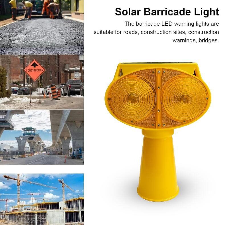 Solar Double Flashing Warning Light for Traffic Cones 4 Solar Double Flashing Warning Light for Traffic Cones - Image 4
