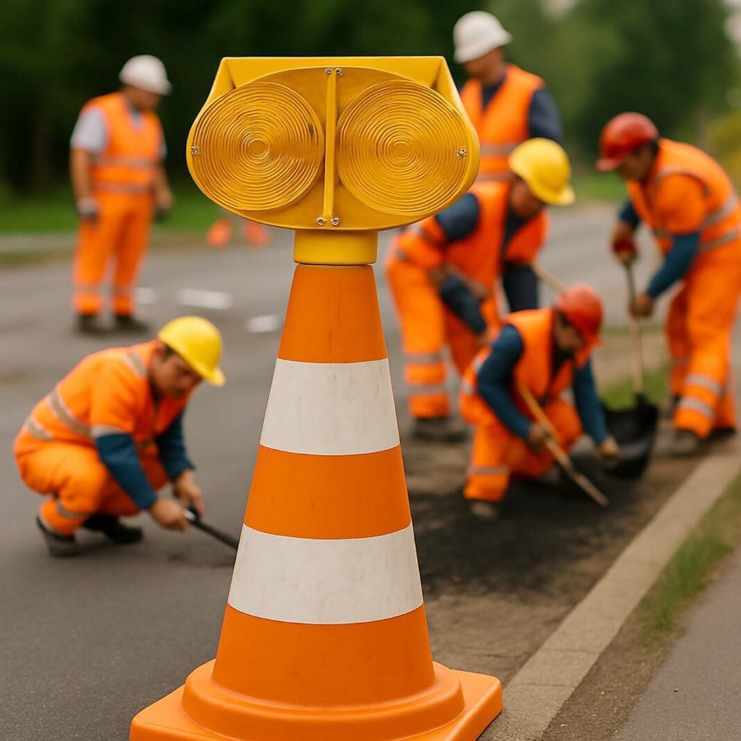 Solar Double Flashing Warning Light for Traffic Cones 5 Solar Double Flashing Warning Light for Traffic Cones - Image 5