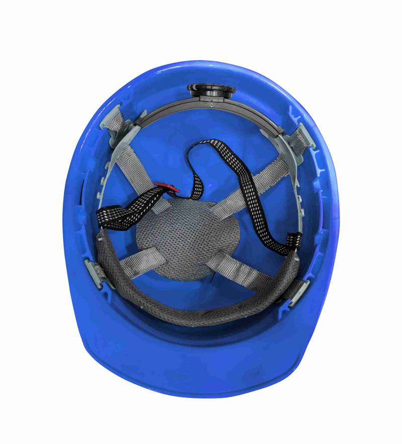 AAA SAFE SAFETY HELMET AAA/SH-53 - Helmet with rachet & Ear Muff, Lightweight and comfortable 4 Safety Helmet SH-53 blue inside