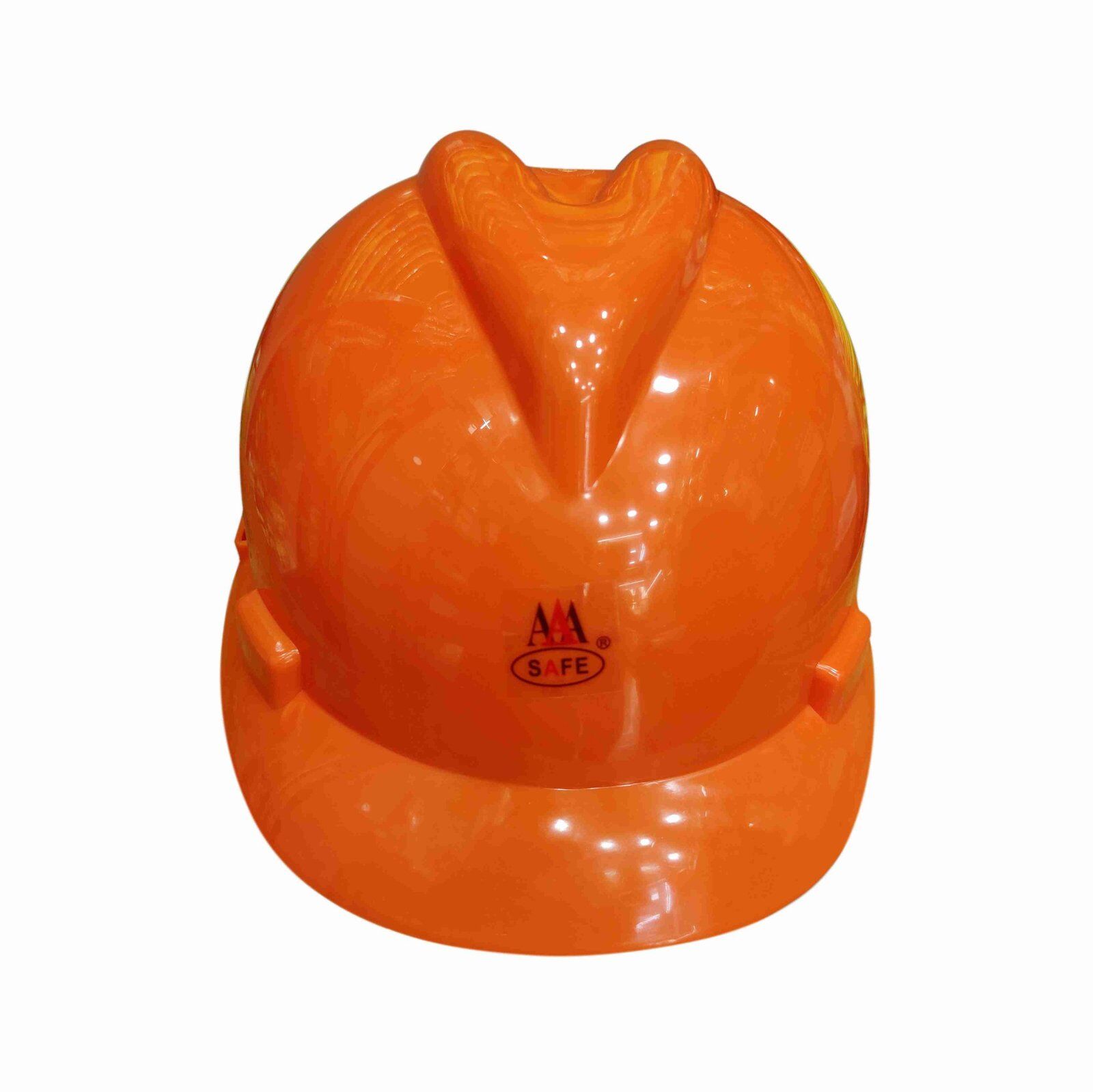 AAA SAFE SAFETY HELMET AAA/SH-07 - HDPE Safety Helmet with adjustable ratchet & Ear Muff, Lightweight & Comfortable 7 Safety Helmet SH-07 orange