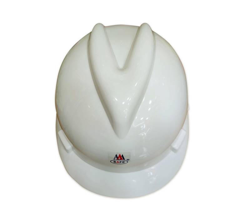 AAA SAFE SAFETY HELMET AAA/SH-07 - HDPE Safety Helmet with adjustable ratchet & Ear Muff, Lightweight & Comfortable 1 Safety Helmet SH-07