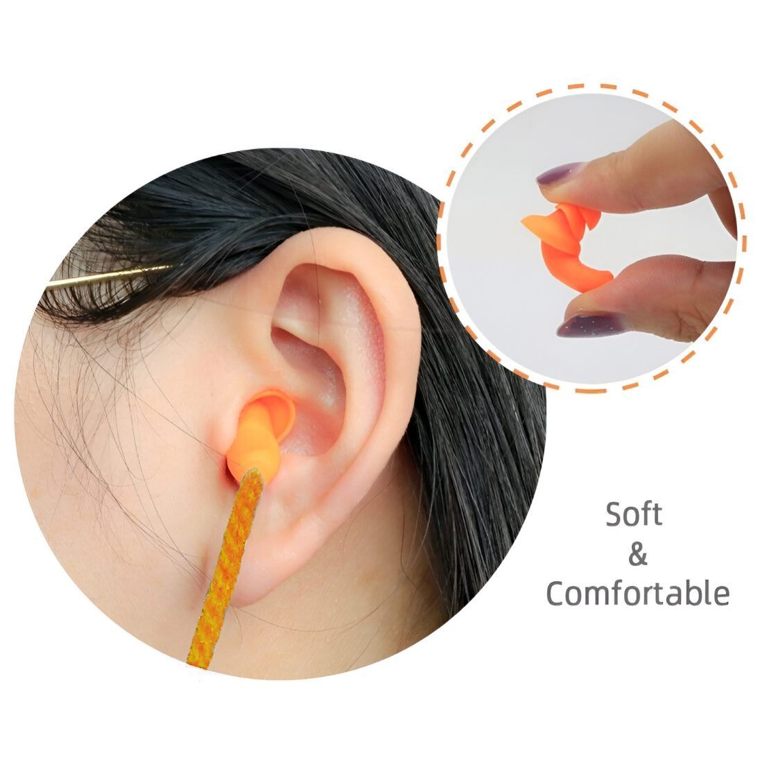 Silicone Earplugs: Reusable Comfort & Noise Reduction 4 earplug reusable