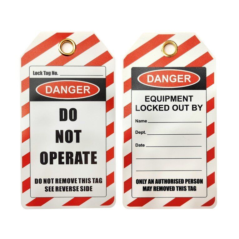 Lockout TAG 1 01 Lockout TAG RED WHITE NEW
