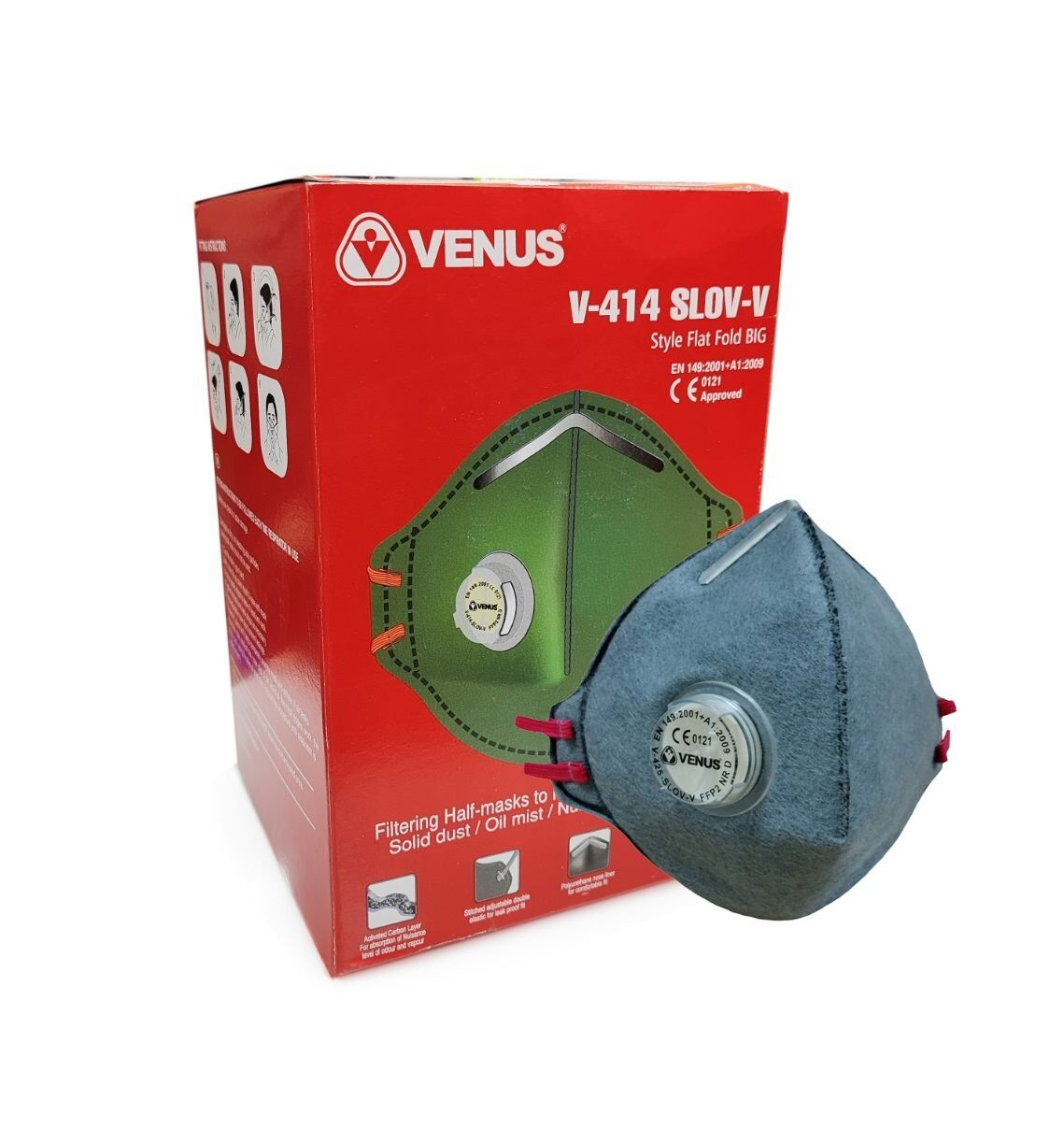 VENUS MASK V-425 SLOV-V - For Welding application "Fold Flat" Style (Large filter) 3 VENUS V-425 SLOV-V 0