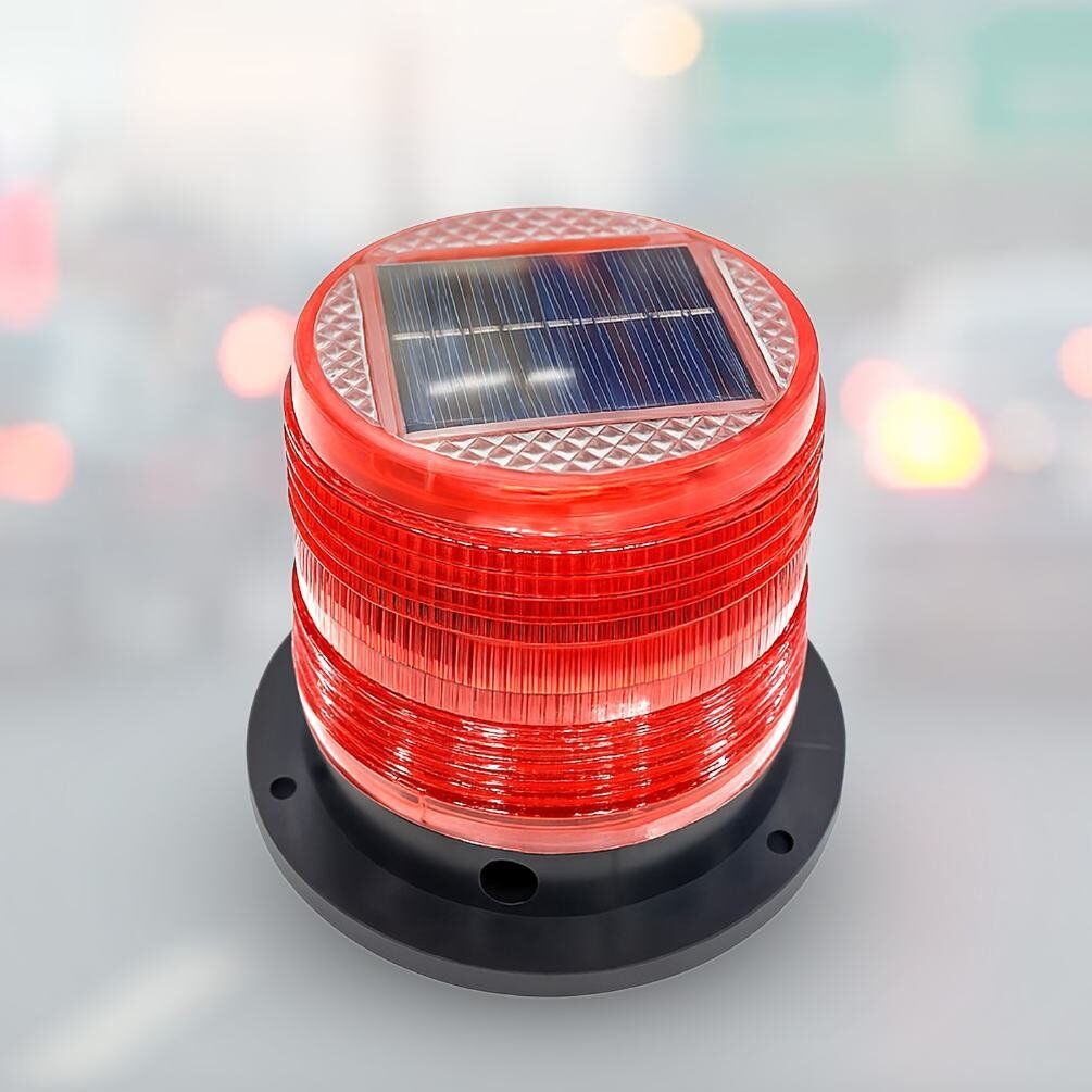 Solar-Powered Yellow & Red Warning Light 2 Solar-Powered Yellow & Red Warning Light - Image 2