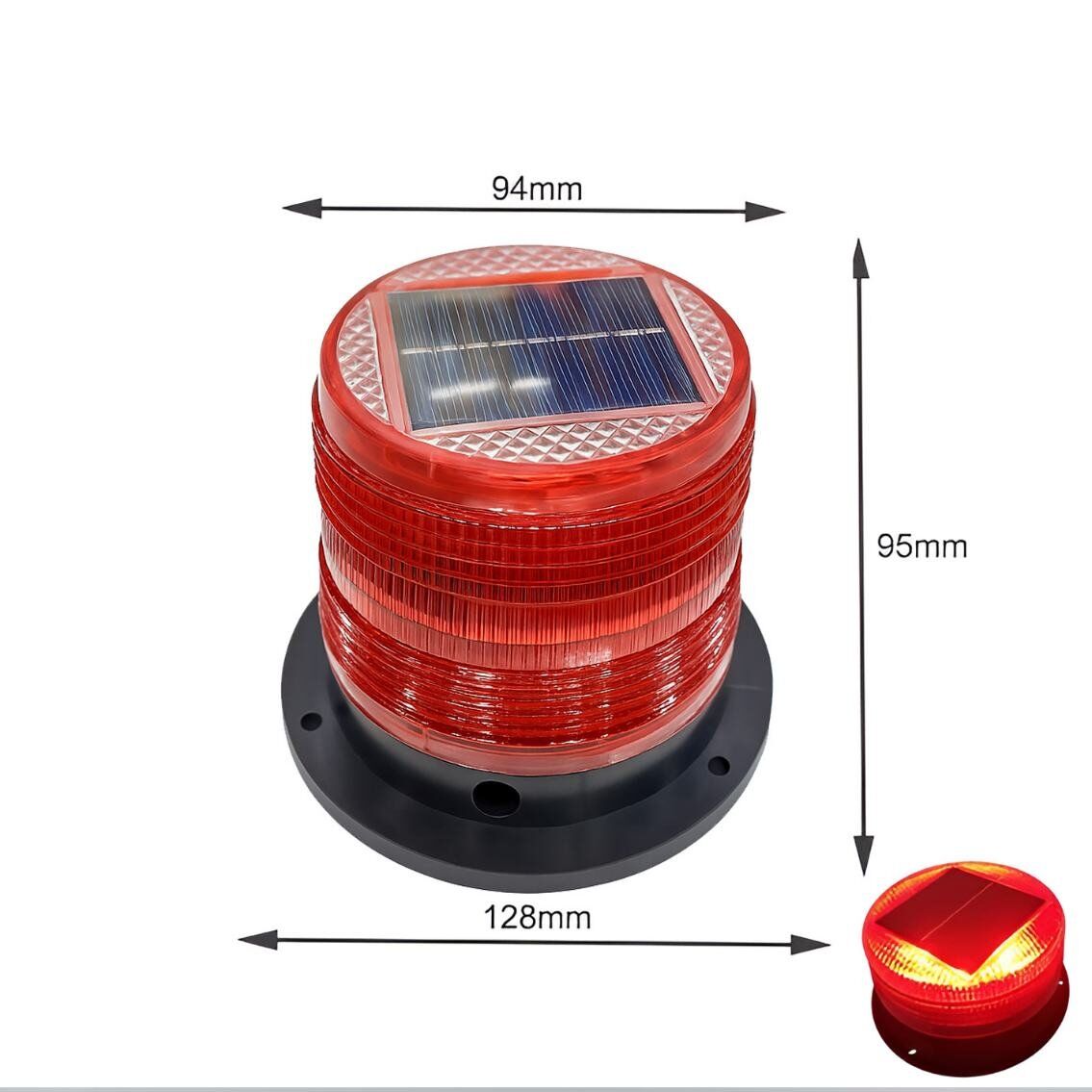 Solar-Powered Yellow & Red Warning Light 4 Solar-Powered Yellow & Red Warning Light - Image 4