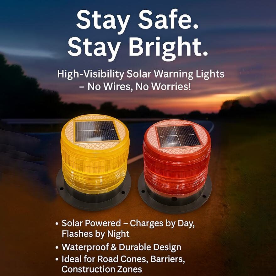 Solar-Powered Yellow & Red Warning Light 5 Solar-Powered Yellow & Red Warning Light - Image 5