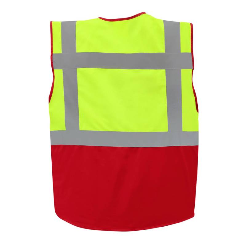 AAA SAFE SAFETY JACKET AAA/SJ-67 - Duo Colored Safety jacket with high visibility reflective tape with zipper 2 Safety Jacket SJ-67