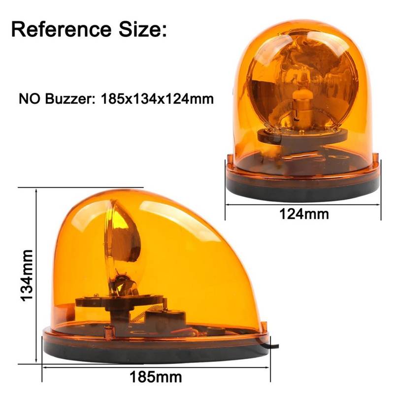 Heavy-Duty Revolving Warning Light – Yellow (12V) – Magnetic Mount 3 Heavy-Duty Revolving Warning Light – Yellow (12V) – Magnetic Mount - Image 3