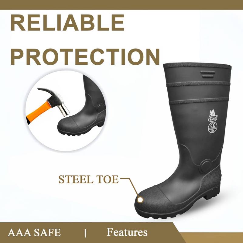 Gumboots Safety - Made with Steep toe cap, Heavy duty PVC Gumboot, waterproof, Comfortable & durable Safety Gumboots 3 Gumboots Safety - Made with Steep toe cap, Heavy duty PVC Gumboot, waterproof, Comfortable & durable Safety Gumboots - Image 3